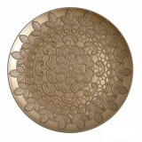 QX IMPEX KFT Iris dekor tálca kör 33cm csipke arany