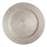 QX IMPEX KFT Iris dekor tálca kör 33cm sima ezüst