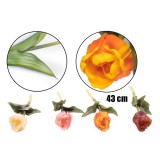 QX IMPEX KFT IRIS dekor virág tulpán gumi szálas 4 szín fodros (502307)