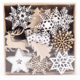 QX IMPEX KFT IRIS fa karácsonyi dekor szettben, 72 darabos, natúr és fehér 4 cm