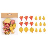 QX IMPEX KFT IRIS fa levél szettben, 18 darabos, őszi színek 4 x 5cm