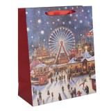 QX IMPEX KFT Iris karácsonyi vásár papírtasak matt 26*32 cm