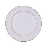 QX IMPEX KFT IRIS műanyag tálca, arany dísz széllel, fehér 33 cm