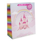 QX IMPEX KFT Iris rózsaszín kastély papírtasak matt 31*42 cm