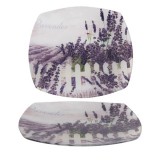 QX IMPEX KFT IRIS üveg tányér levendula minta 25x25cm (102020)