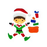 QX Karácsonyi manó zselés ablakdísz