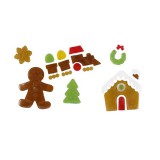 QX Karácsonyi mézeskalácsok zselés ablakdísz szett