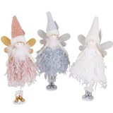 QX Süveges angyalka dekoráció talapzaton - többféle