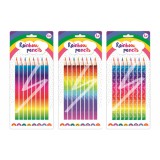 QX Szivárványhegyű és mintájú színes ceruza készlet, 8 db-os - többféle