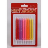 QX Szülinapi színes glitteres gyertya -10 darabos