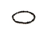 R.M.ékszer Achát fekete fazettált korong karkötő 6x4mm