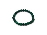R.M.ékszer Achát szin gyerek karkötő zöld golyó 6mm