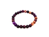 R.M.ékszer Achát szinezett gyerek karkötő lila golyó 6mm