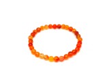 R.M.ékszer Achát tűz fazettált szin narancs golyó kari 6mm