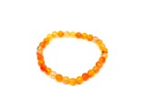 R.M.ékszer Achát tűz fazettált szin narancs golyó kari 6mm