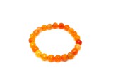 R.M.ékszer Achát tűz fazettált szin narancs golyó kari 8mm