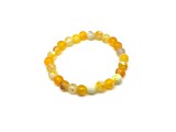 R.M.ékszer Achát tűz szin sárga gyerek golyó karkötő 6mm