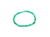 R.M.ékszer Achát zöld szinezett fazettált golyó karkötő 4mm