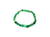 R.M.ékszer Achát zöld szinezett pebble karkötő 7-8mm