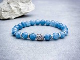 R.M.ékszer Akvamarin Buddha ásvány karkötő