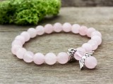 R.M.ékszer Angyal rózsakvarc ásvány karkötő