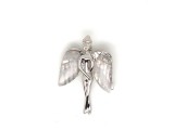 R.M.ékszer Angyal szárnyas fém medál Hegyikristály 23x33mm