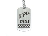 R.M.ékszer Apa taxi bérlet acél medálos kulcstartó
