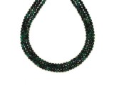 R.M.ékszer Apatit zöld fazettált golyó 2,5-3 mm, ~38 cm – ásványfüzér, ékszer alapanyag