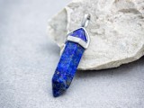 R.M.ékszer Ásvány medálok Lápisz lazuli kétcsúcsos ásvány medál