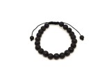 R.M.ékszer Bazalt csúszócsomós golyó karkötő 8–9 mm