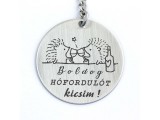 R.M.ékszer Boldog hófordulót Kicsim acél medálos kulcstartó