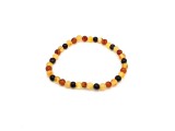 R.M.ékszer Borostyán matt vegyes golyó karkötő 5-6mm M