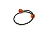 R.M.ékszer Borostyán memória drótos 2 golyó karkötő 14mm