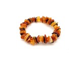 R.M.ékszer Borostyán vegyes nagy splitter gumis karkötő
