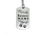 R.M.ékszer Büszke havanese mami vagyok acél medálos kulcstartó