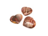 R.M.ékszer Fa kövület szív 3-3,5cm