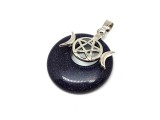 R.M.ékszer Fánk medál istennő Goldstone kék 3cm