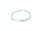 R.M.ékszer Fazettált amazonit golyós ásvány karkötő 3–4mm