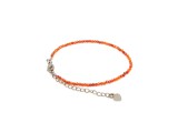 R.M.ékszer Fazettált narancs cirkon golyós ásvány karkötő állítható kapoccsal 2–2,5mm
