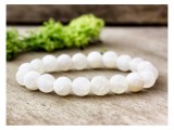 R.M.ékszer Fehér achát ásvány karkötő