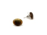 R.M.ékszer Fülbevaló ovális zöldes labradorit 10x14mm
