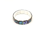 R.M.ékszer Gyöngyház kagyló négyzet ásvány karkötő 16×16mm