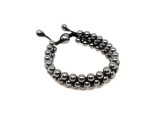 R.M.ékszer Hematit 3 soros golyó karkötő 6mm