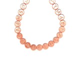 R.M.ékszer Hematit betű rose gold 8 mm, ~38 cm – ásványfüzér, ékszer alapanyag