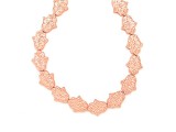 R.M.ékszer Hematit Fatima keze rose gold 11x13 mm, ~38 cm – ásványfüzér, ékszer alapanyag