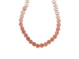 R.M.ékszer Hematit szin rose gold hópehely 6mm– ékszerkészítő alapanyag (füzér)
