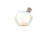 R.M.ékszer Hexagon medál Opalit 3cm
