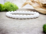 R.M.ékszer Hógolyó jáde ásvány karkötő