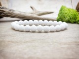 R.M.ékszer Hógolyó jáde ásvány karkötő