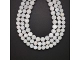 R.M.ékszer Holdkő fehér szivárványosány golyó 10-11 mm, ~38 cm – ásványfüzér, ékszer alapanyag